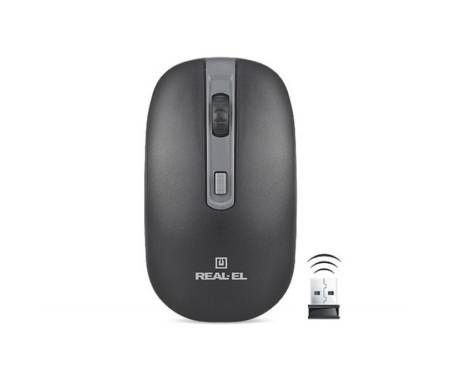Мышь REAL-EL RM-303 Wireless Black/Grey USB