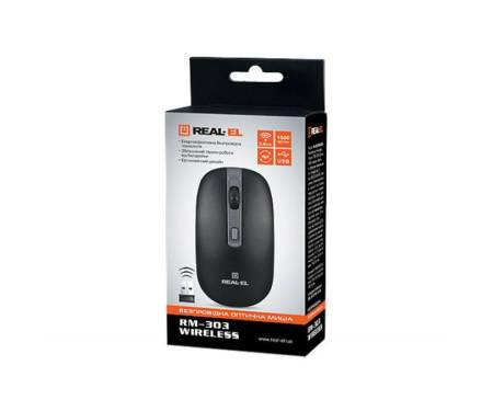 Мышь REAL-EL RM-303 Wireless Black/Grey USB