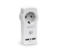 Сетевое зарядное устройство с розеткой REAL-EL CS-30 White