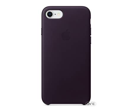 Apple iPhone 7/8 Leather Case - Dark Aubergine MQHD2