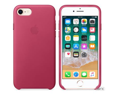 Apple iPhone 7/8 Leather Case - Pink Fuchsia MQHG2