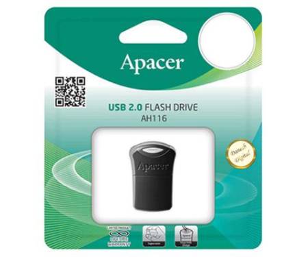 Флешка Apacer 32GB AH116 Black USB 2.0 (AP32GAH116B-1)