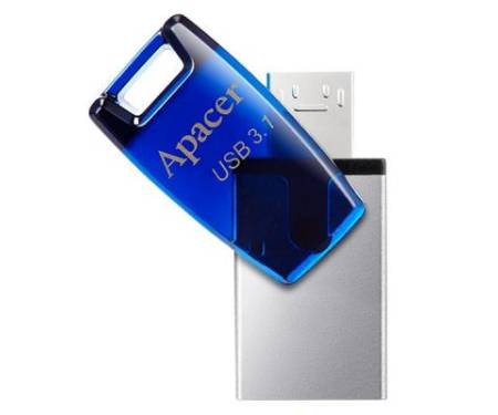 Флешка Apacer 32GB AH179 Blue USB 3.1 OTG (AP32GAH179U-1)