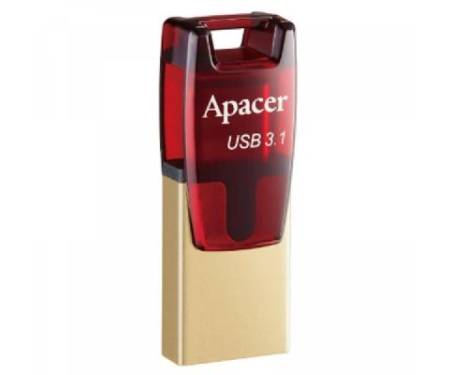Флешка Apacer 32GB AH180 Red Type-C Dual USB 3.1 (AP32GAH180R-1)