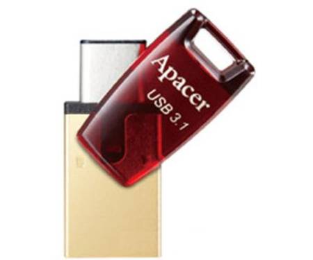 Флешка Apacer 32GB AH180 Red Type-C Dual USB 3.1 (AP32GAH180R-1)