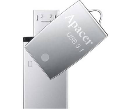 Флешка Apacer 32GB AH750 Silver USB 3.1 OTG (AP32GAH750S-1)