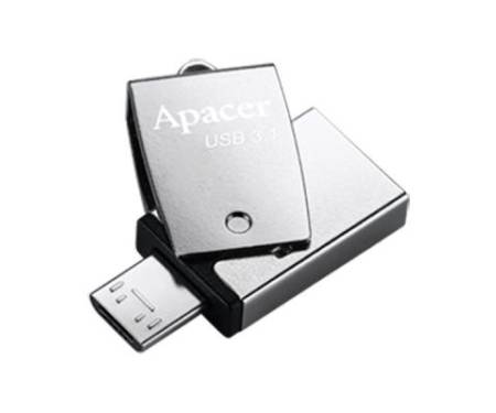 Флешка Apacer 32GB AH750 Silver USB 3.1 OTG (AP32GAH750S-1)