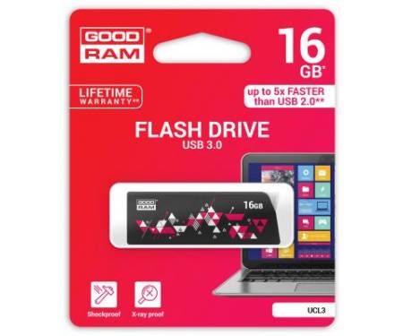 Флешка GOODRAM 16GB UCL3 Cl!ck Black USB 3.0 (UCL3-0160K0R11)