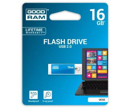 Флешка GOODRAM 16GB UCU2 Cube Blue USB 2.0 (UCU2-0160B0R11)