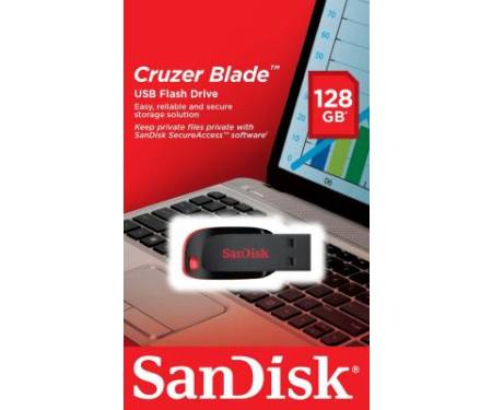 Флешка SANDISK 128GB Cruzer Blade USB 2.0 (SDCZ50-128G-B35)