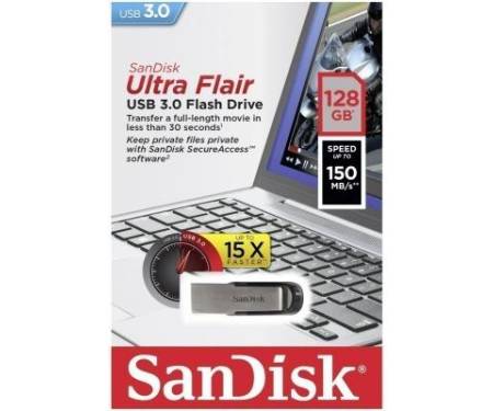 Флешка SANDISK 128GB Flair USB 3.0 (SDCZ73-128G-G46)