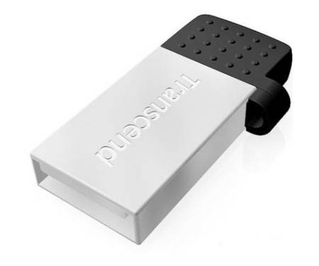 Флешка Transcend 32G On-The-Go Silver USB 2.0 (TS32GJF380S)