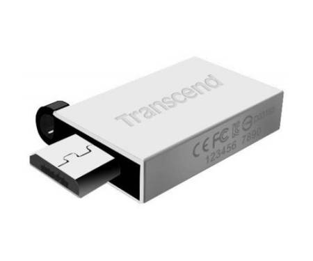 Флешка Transcend 32G On-The-Go Silver USB 2.0 (TS32GJF380S)