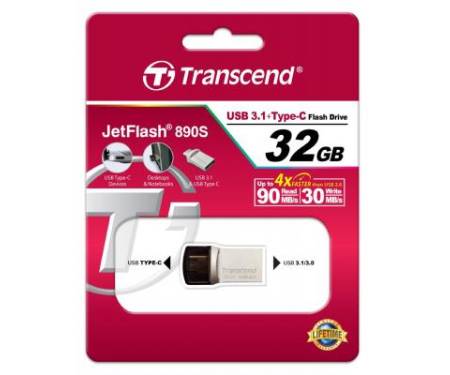 Флешка Transcend 32GB JetFlash 890S Silver USB 3.1 (TS32GJF890S)