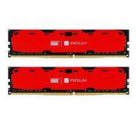 Модуль DDR4 16GB (2x8GB) 2400 MHz Iridium Red GOODRAM (IR-R2400D464L15S/16GDC)