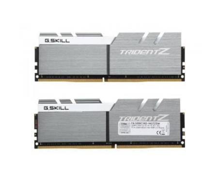 Модуль DDR4 16GB (2x8GB) 3200 MHz Trident Z Silver H/ White G.Skill (F4-3200C16D-16GTZSW)