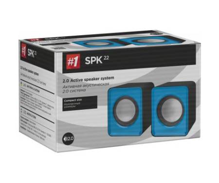 Акустическая система Defender SPK 22 2х2,5W USB blue (65501)