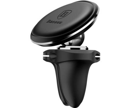 Автодержатель Baseus Magnetic Air Vent Car Mount Holder with cable clip Black