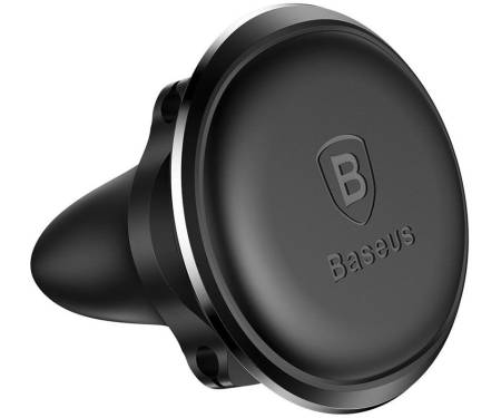 Автодержатель Baseus Magnetic Air Vent Car Mount Holder with cable clip Black