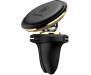 Автодержатель Baseus Magnetic Air Vent Car Mount Holder with cable clip Gold