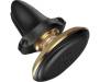 Автодержатель Baseus Magnetic Air Vent Car Mount Holder with cable clip Gold