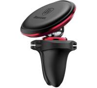 Автодержатель Baseus Magnetic Air Vent Car Mount Holder with cable clip Red