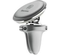 Автодержатель Baseus Magnetic Air Vent Car Mount Holder with cable clip Silver
