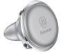 Автодержатель Baseus Magnetic Air Vent Car Mount Holder with cable clip Silver