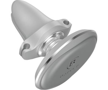 Автодержатель Baseus Magnetic Air Vent Car Mount Holder with cable clip Silver