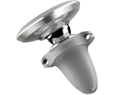 Автодержатель Baseus Magnetic Air Vent Car Mount Holder with cable clip Silver