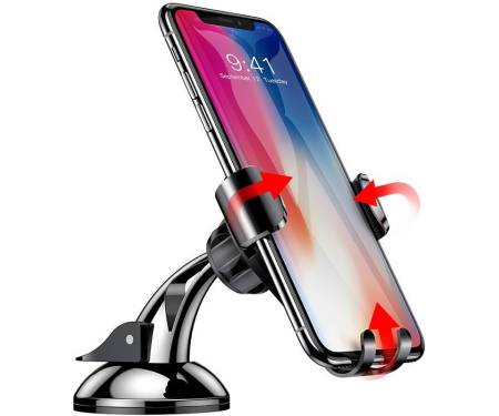Автодержатель Baseus Osculum Type Gravity Car Mount Black/Silver