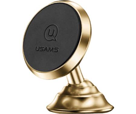 Автодержатель Usams US-ZJ023 Car Dashboard Magnetic Mobile Phone Holder Gold