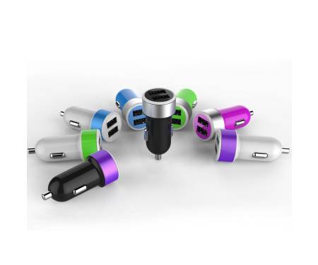 Автомобильное зарядное устройство TOTO TZR-05 Led Car charger 2USB 3,1A Black/Blue