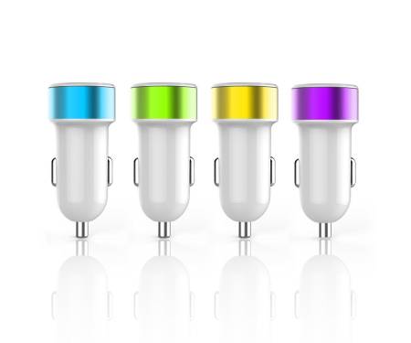 Автомобильное зарядное устройство TOTO TZR-05 Led Car charger 2USB 3,1A Black/Blue