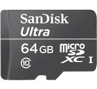 Карта памяти SanDisk microSDXC class 10 UHS-I Ultra 64Gb