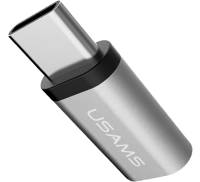 Переходник Usams US-SJ021 Type-C to Micro Adapter Grey