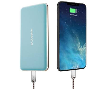 Портативная батарея Maxco MP-10000A Phantom Power Bank Power IQ 2,1А Li-Pol 10000 mAh Green