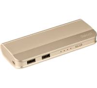 Портативная батарея Recci RE-10000 Elegant Power Bank Power IQ 1A/2,1А Li-Pol 10000 mAh Gold