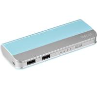 Портативная батарея Recci RE-10000 Elegant Power Bank Power IQ 1A/2,1А Li-Pol 10000 mAh Light Blue