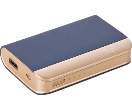 Портативная батарея Recci RE-7500 Elegant Power Bank Power IQ 2,1А Li-Pol 7500 mAh Dark Blue