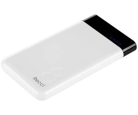 Портативная батарея Recci RE-8000 Eight Power Bank Power IQ 1A/2,1А Li-Pol 8000 mAh White