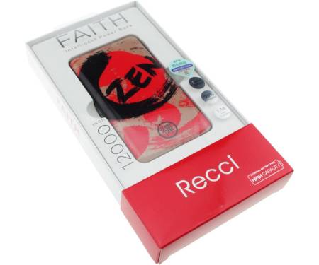 Портативная батарея Recci RF-12000 Faith Power Bank Power IQ 1A/2,1А Li-Pol 12000 mAh Zen