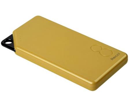 Портативная батарея Recci RG-8000 Gallop Power Bank Power IQ 2,1А Li-Pol 8000 mAh Gold