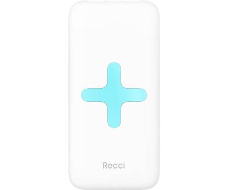 Портативная батарея Recci RK-7000 Power Bank Power IQ 2,1А Li-Pol 7000 mAh White