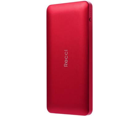 Портативная батарея Recci RN-10000 Noble Power Bank Power IQ 2,1А Li-Pol 10000 mAh Red