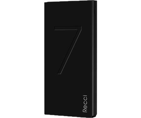 Портативная батарея Recci RS-7000 Seven Power Bank Power IQ 1A/2,1А Li-Pol 7000 mAh Black