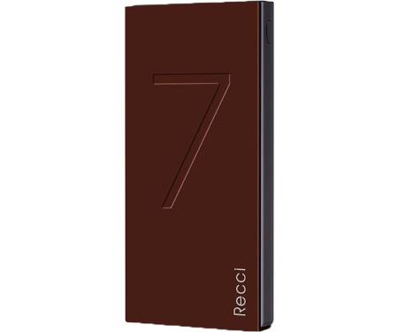 Портативная батарея Recci RS-7000 Seven Power Bank Power IQ 1A/2,1А Li-Pol 7000 mAh Brown