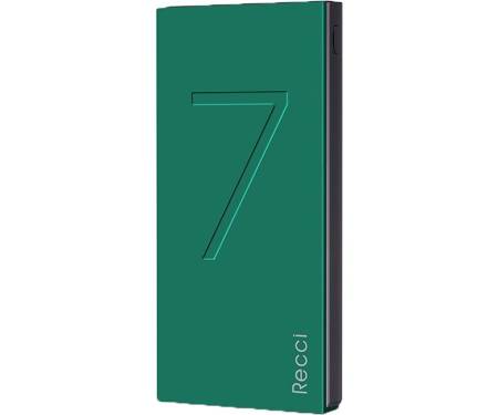 Портативная батарея Recci RS-7000 Seven Power Bank Power IQ 1A/2,1А Li-Pol 7000 mAh Green