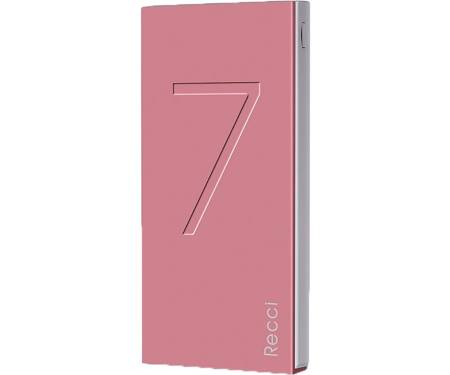 Портативная батарея Recci RS-7000 Seven Power Bank Power IQ 1A/2,1А Li-Pol 7000 mAh Pink