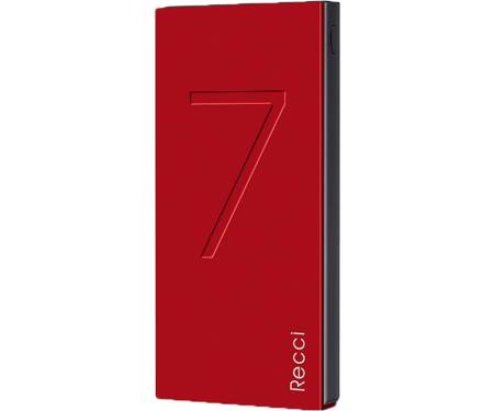 Портативная батарея Recci RS-7000 Seven Power Bank Power IQ 1A/2,1А Li-Pol 7000 mAh Red